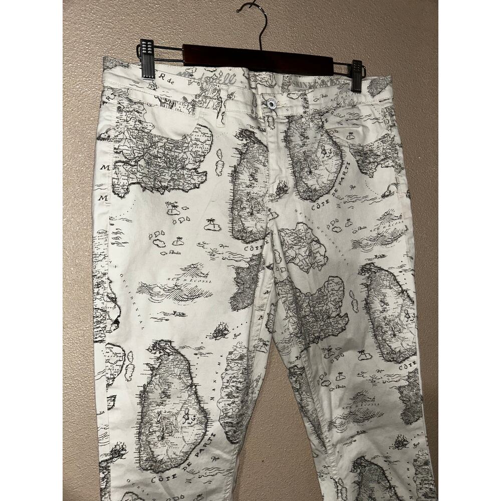 Madewell Maps Off White & Black Jean / Pants 32 - Picture 2 of 7
